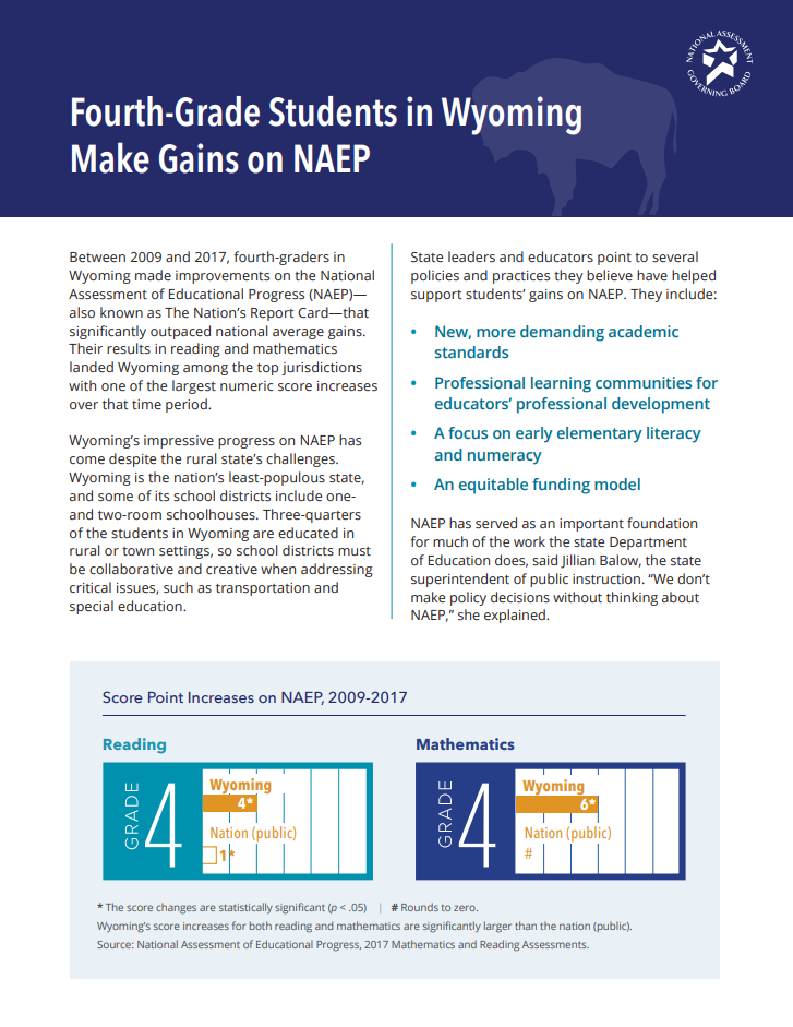Fourth Grade Student Gains on NAEP