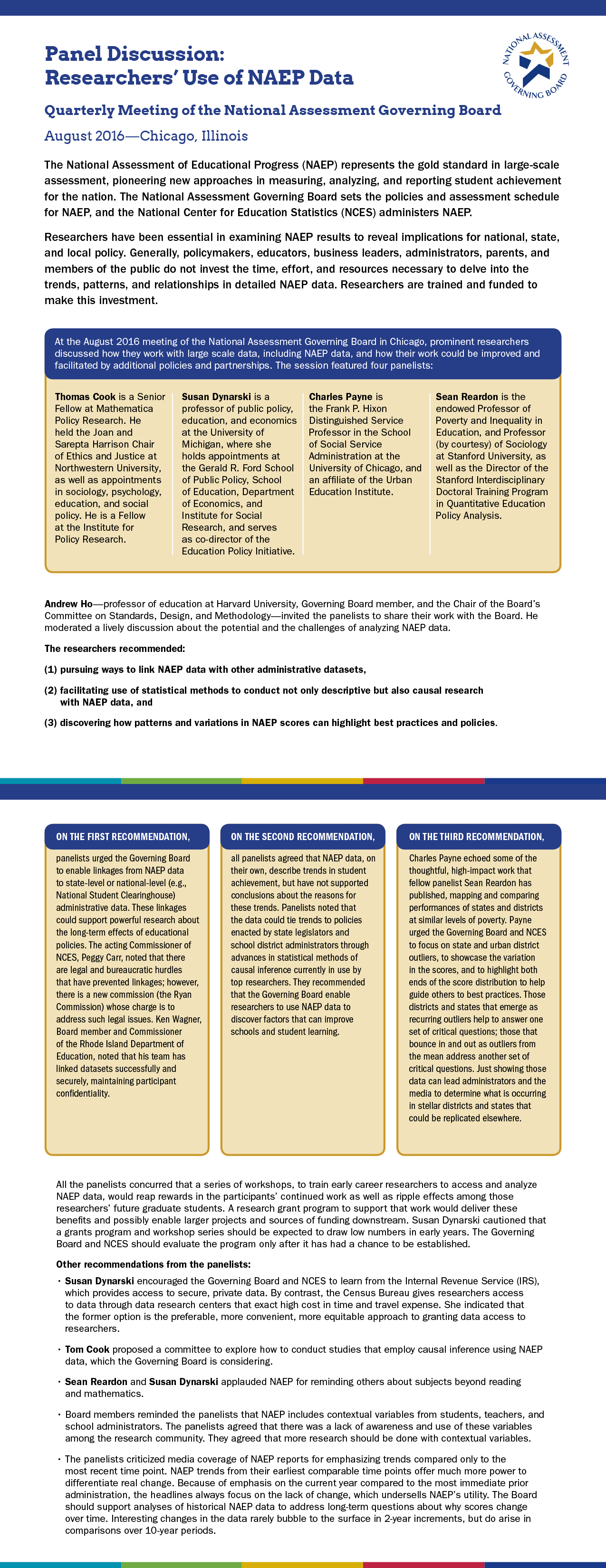 Panel Discussion: Researchers' Use of NAEP Data