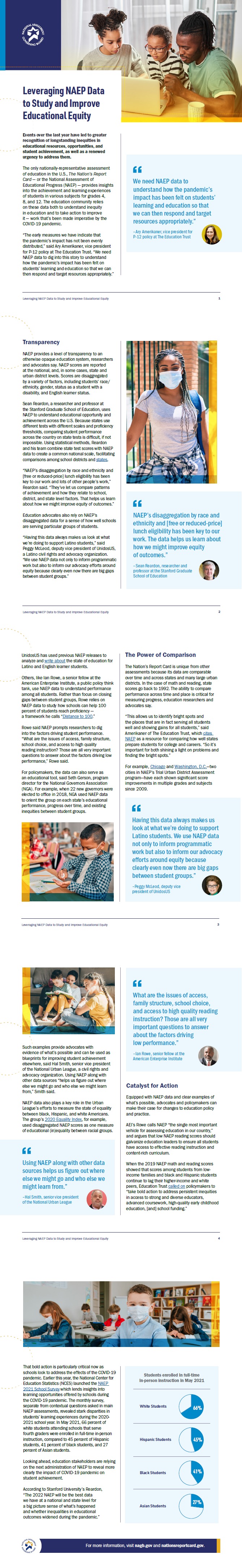 Leveraging NAEP Data to Study and Improve Educational Equity